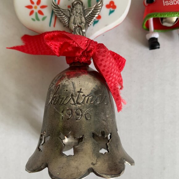 Lot of 38 Vintage Christmas Ornaments Santa Angel Cow Heart Star Bell Stocking - Picture 11 of 15